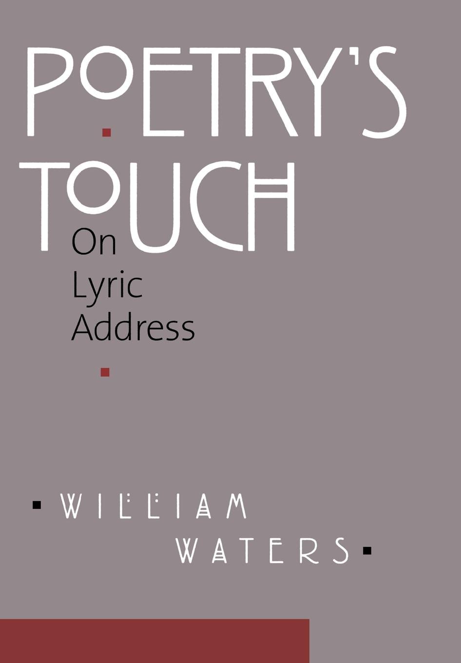Poetry's Touch by William Waters | Hardcover | Cornell University