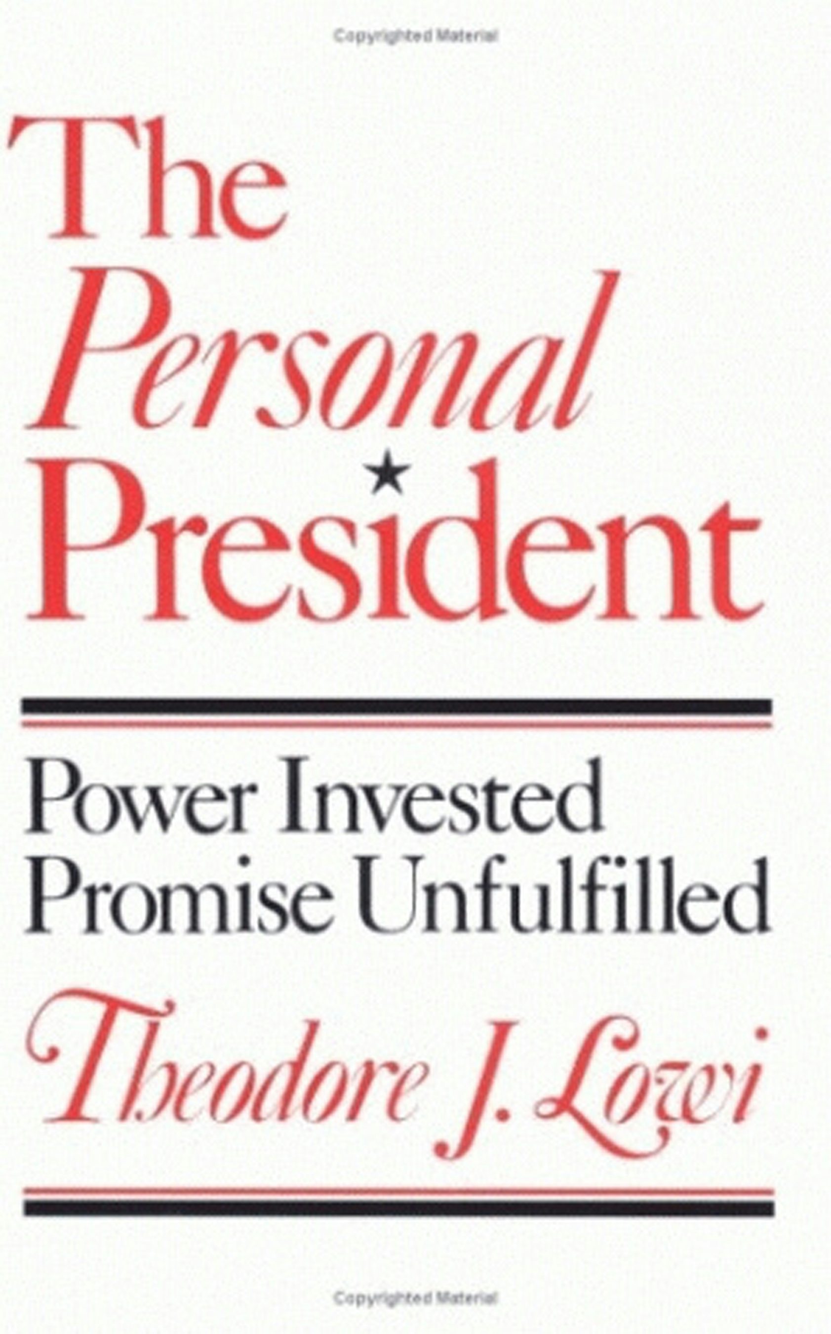 The Personal President by Theodore Lowi | Paperback | Cornell