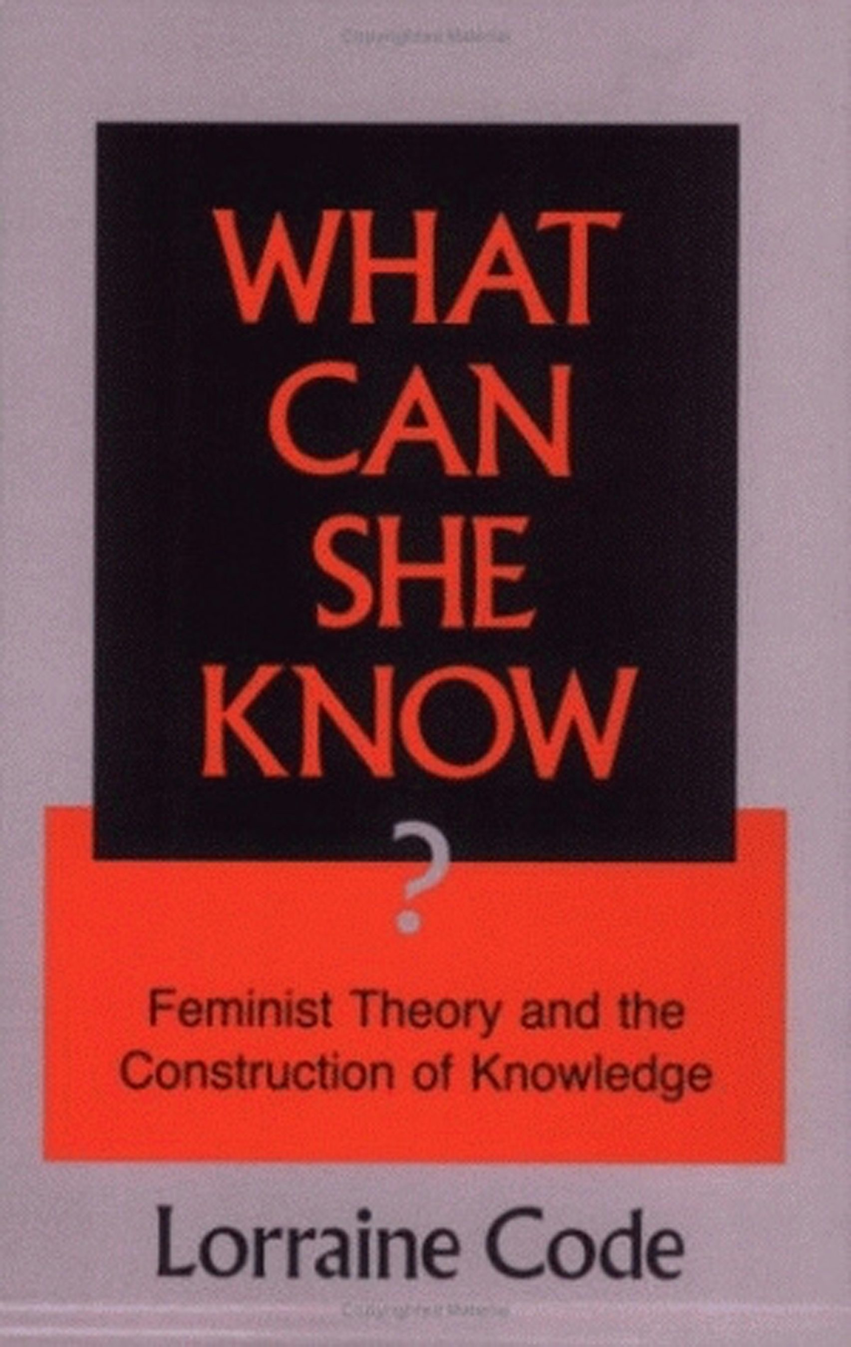 What Can She Know? by Lorraine Code | Paperback | Cornell