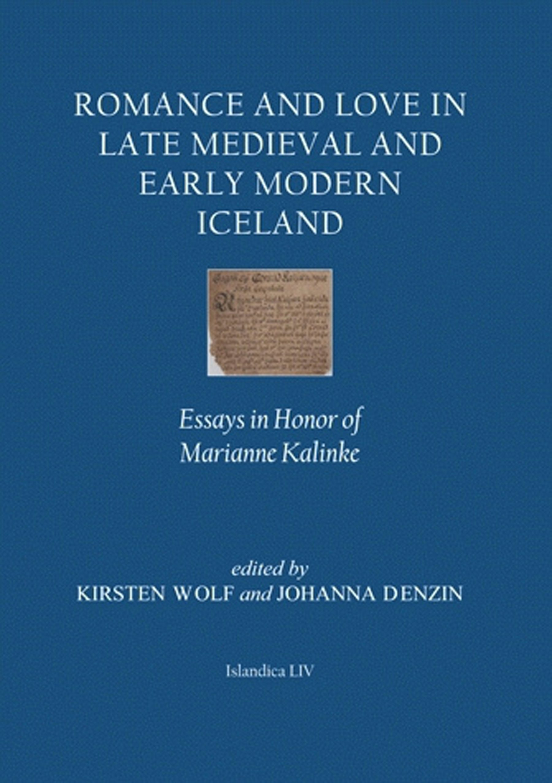 Romance and Love in Late Medieval and Early Modern Iceland Edited